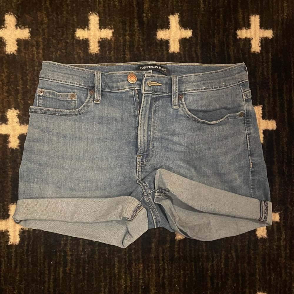 Clavin Klein Jean Shorts with Cuffs